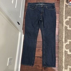 Old Navy Men’s Dark Wash Straight Leg Jeans Denim Built-in Tough, size 38x34